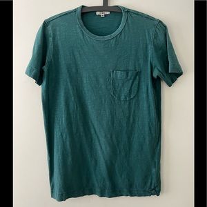 YMC You Must Create Green Cotton Short Sleeve Pocket Tee Mens T Shirt Slim XS